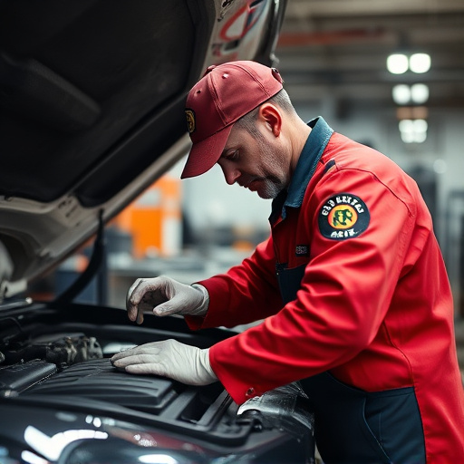 auto technician working
