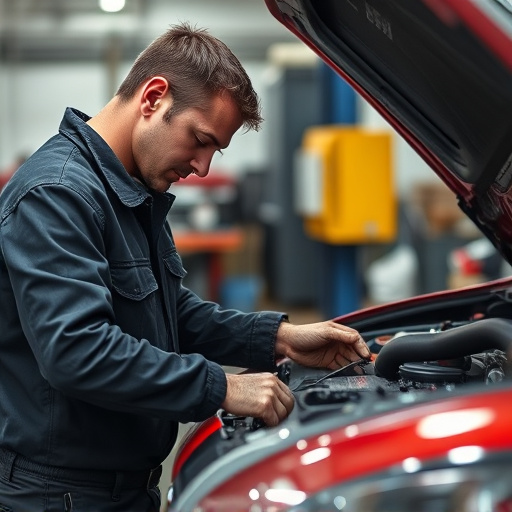 auto technician working