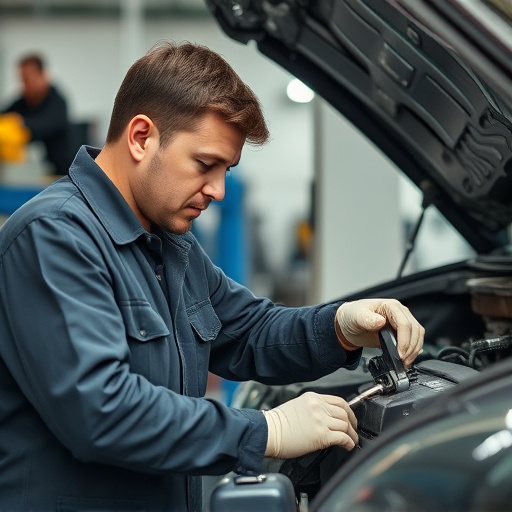 auto technician working