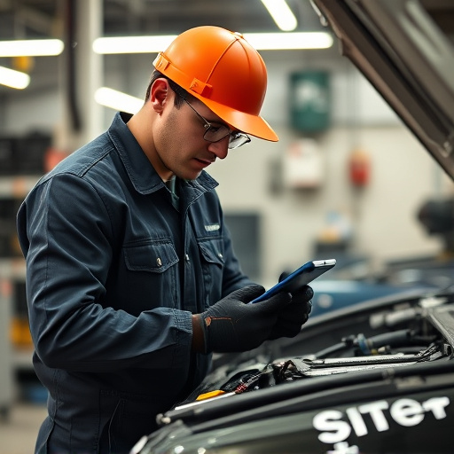 auto technician working