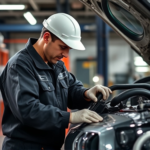 auto technician working