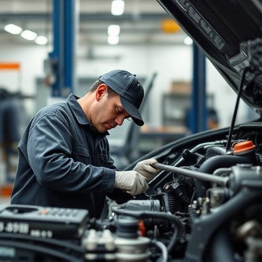 auto technician working