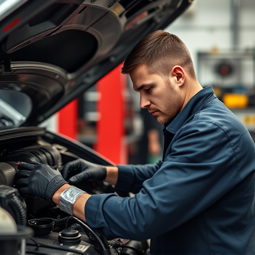 auto technician working