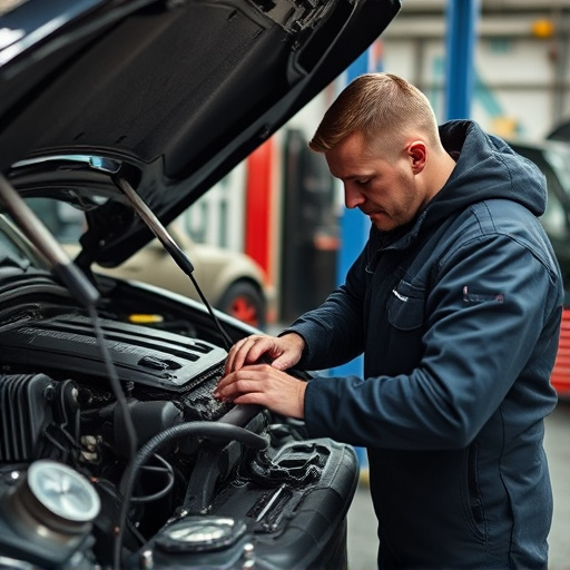 auto technician working