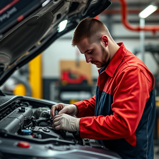 auto technician working