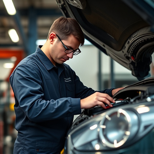 auto technician working