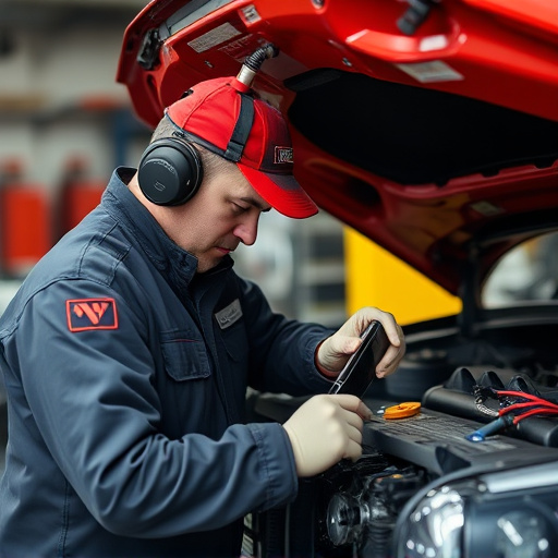 auto technician working