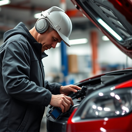 auto technician working