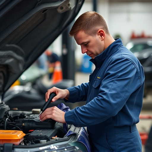 auto technician working