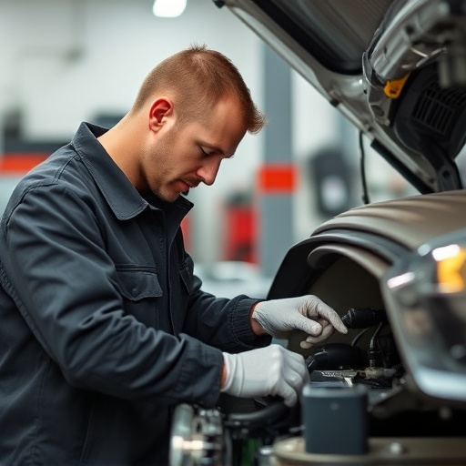 auto technician working
