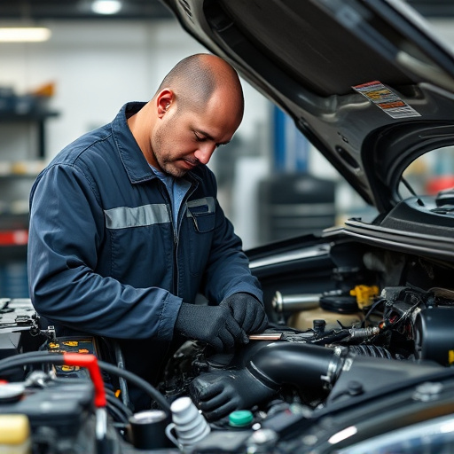 auto technician working