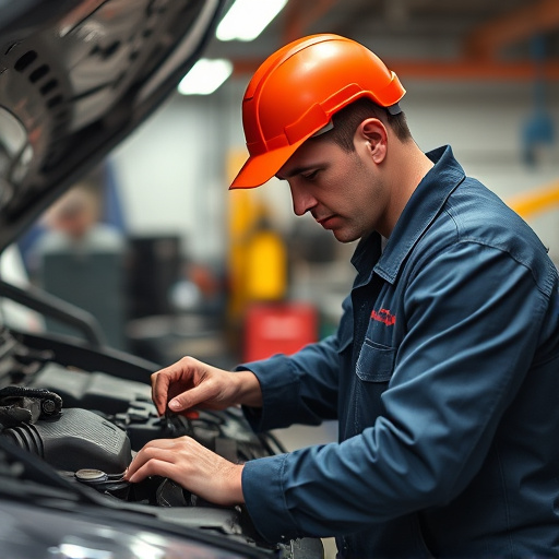 auto technician working
