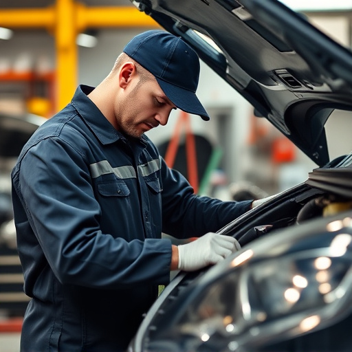 auto technician working