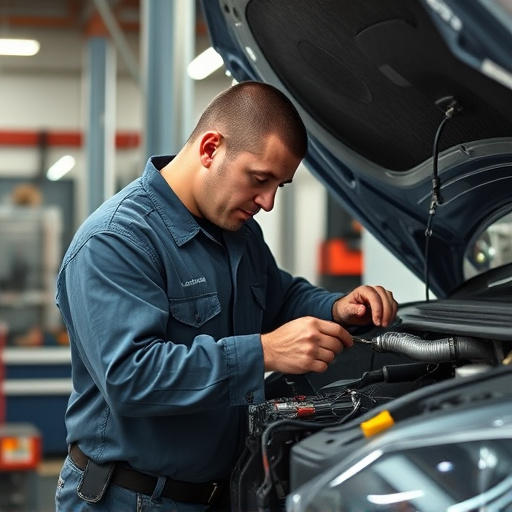 auto technician working