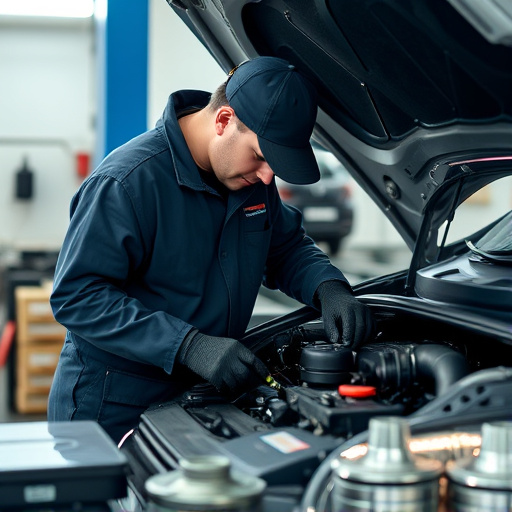 auto technician working