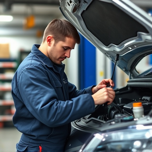 auto technician working