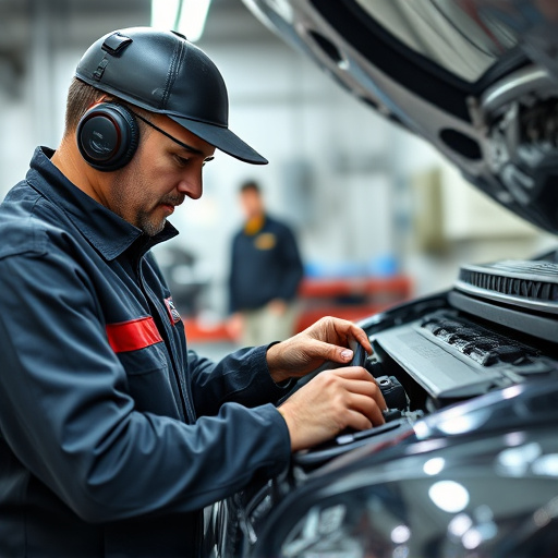 auto technician working