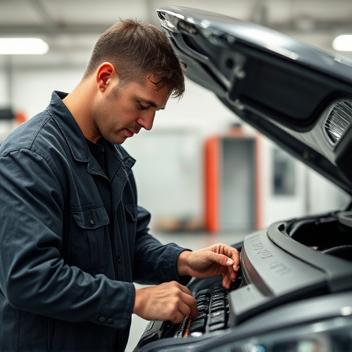 auto technician working