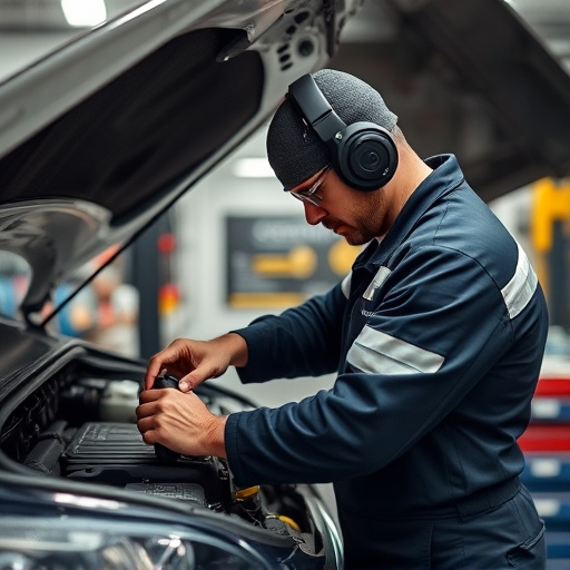 auto technician working