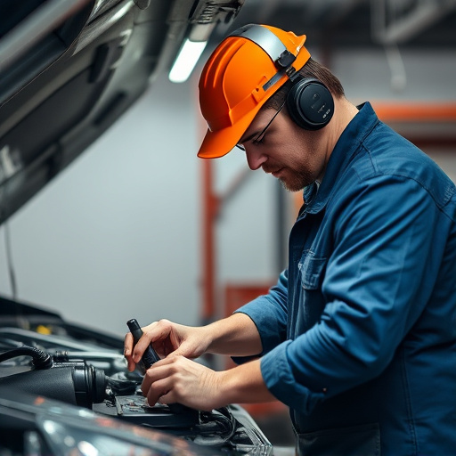 auto technician working