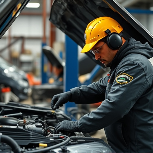 auto technician working