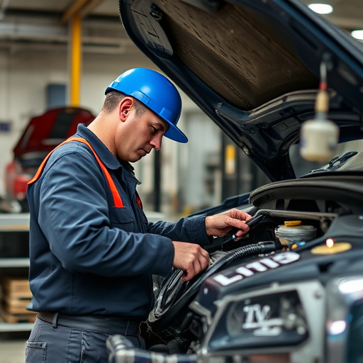 auto technician working