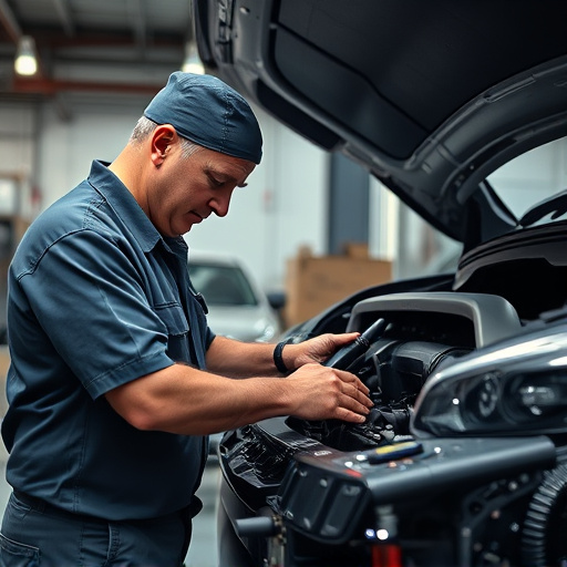 auto technician working