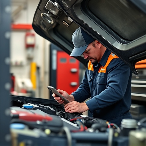 auto technician working