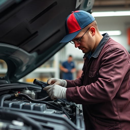 auto technician working