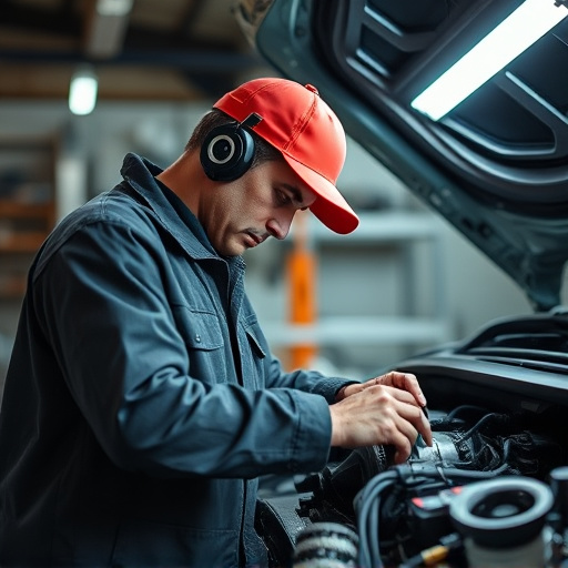 auto technician working