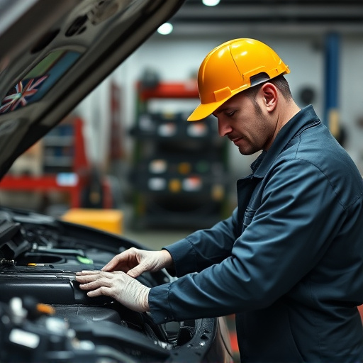 auto technician working