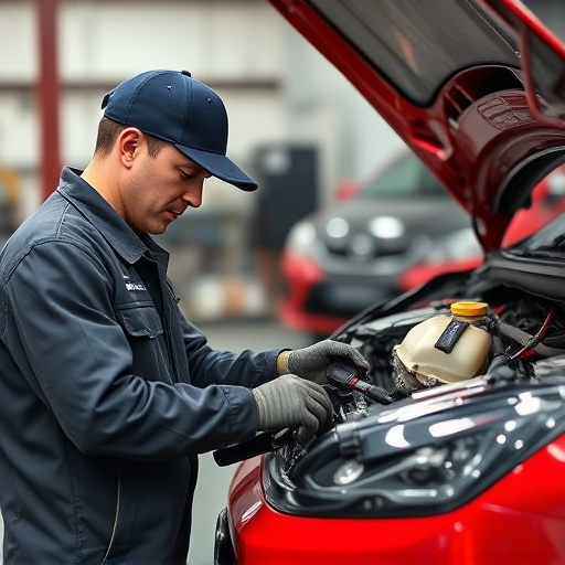 auto technician working
