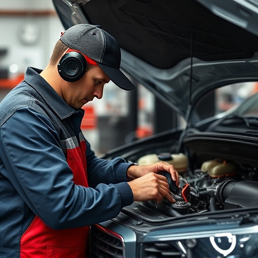 auto technician working