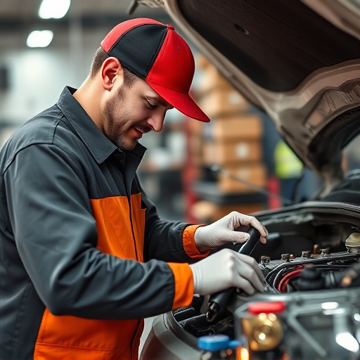 auto technician working