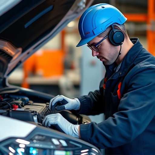 auto technician working