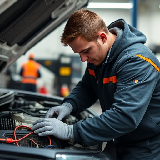 auto technician working