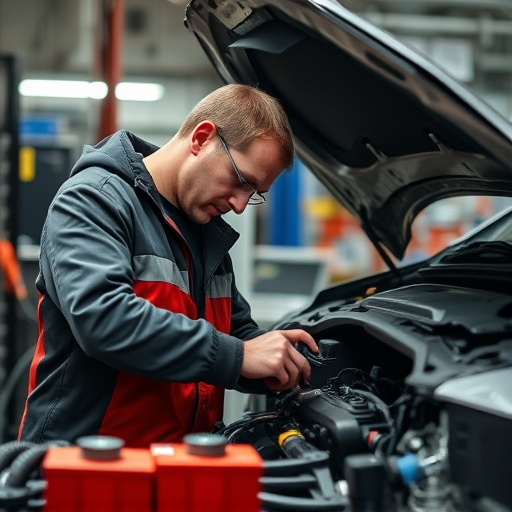 auto technician working
