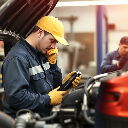 auto technician working
