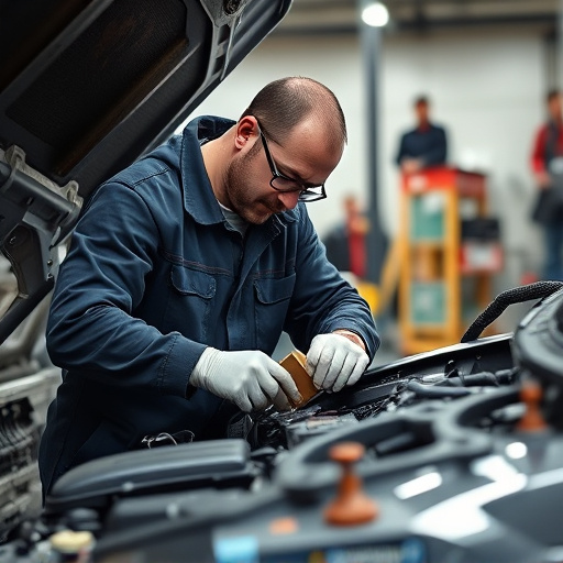 auto technician working