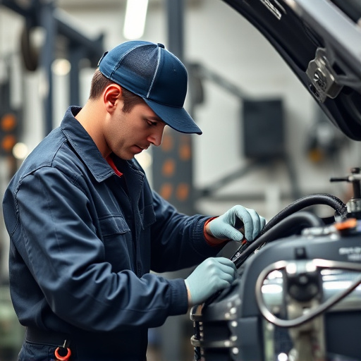 auto technician working