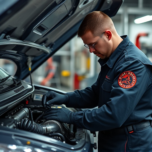 auto technician working