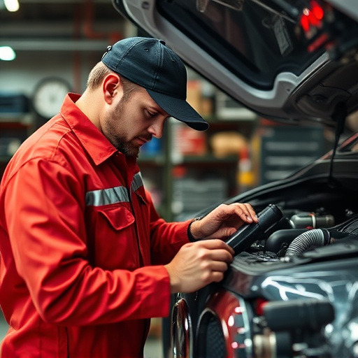 auto technician working