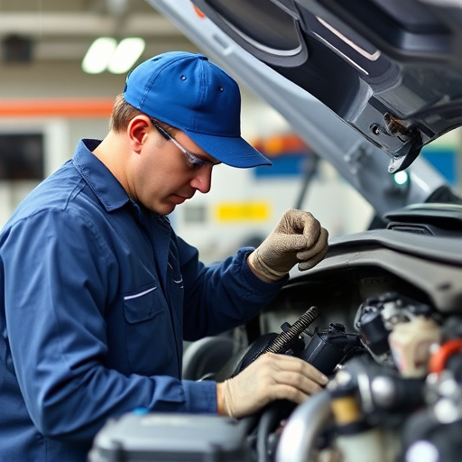 auto technician working