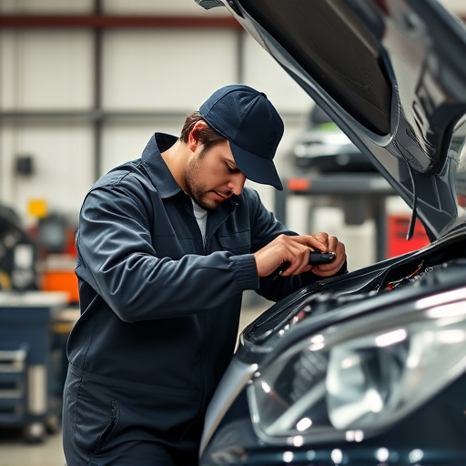 auto technician working