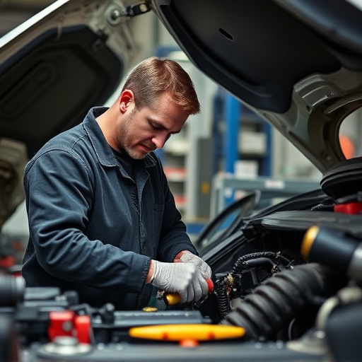 auto technician working