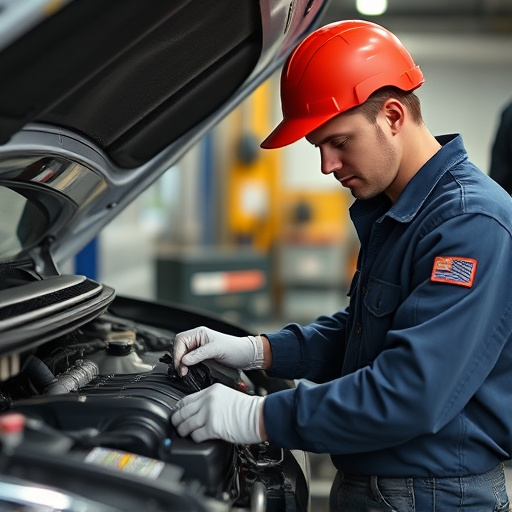 auto technician working