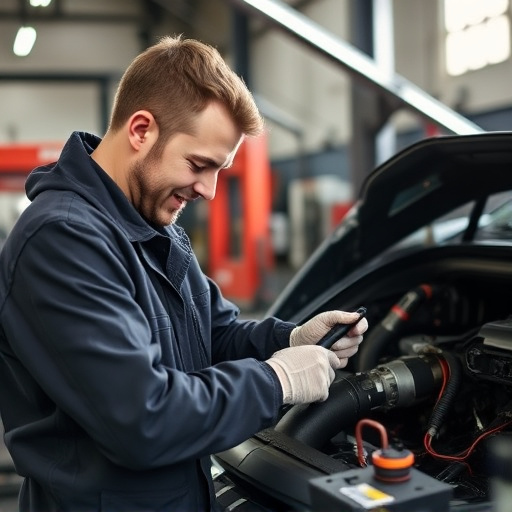 auto technician working