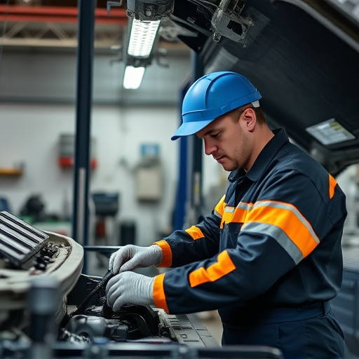 auto technician working