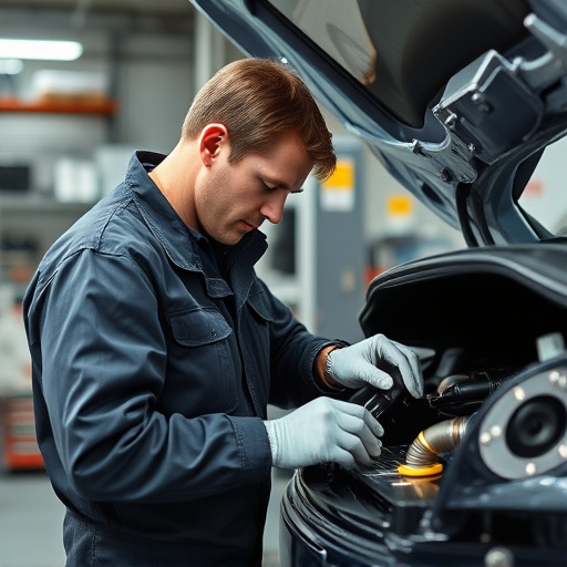 auto technician working