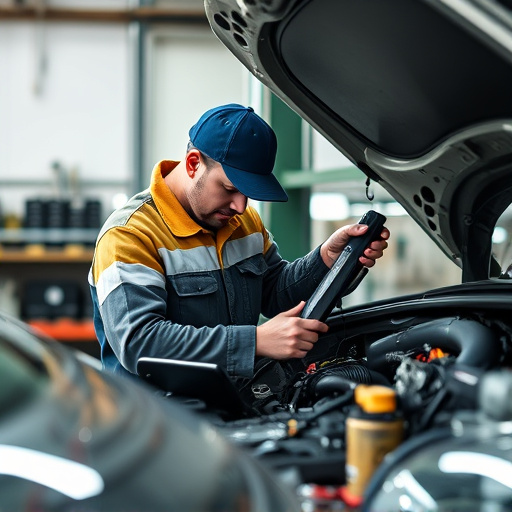 auto technician working